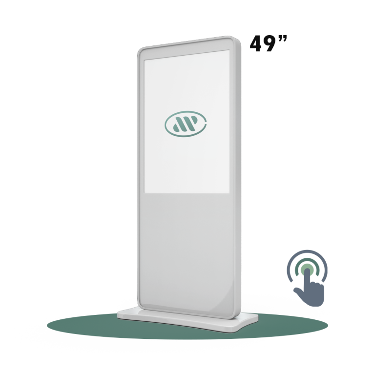 RevoSign Touchscreen Floorstand 49 Inch Capacitive (White)